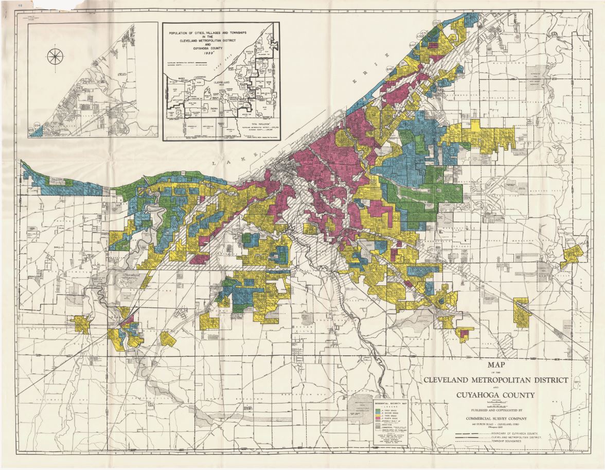 Map of Cleveland Metropolitan District and Cuyahoga County